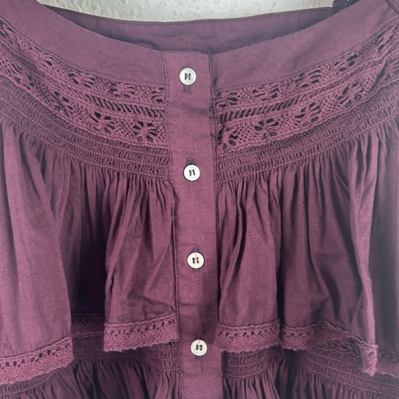 Perfect FREE PEOPLE Sunny Days Ahead Ruffle Crop Top small - Picture 5 of 8